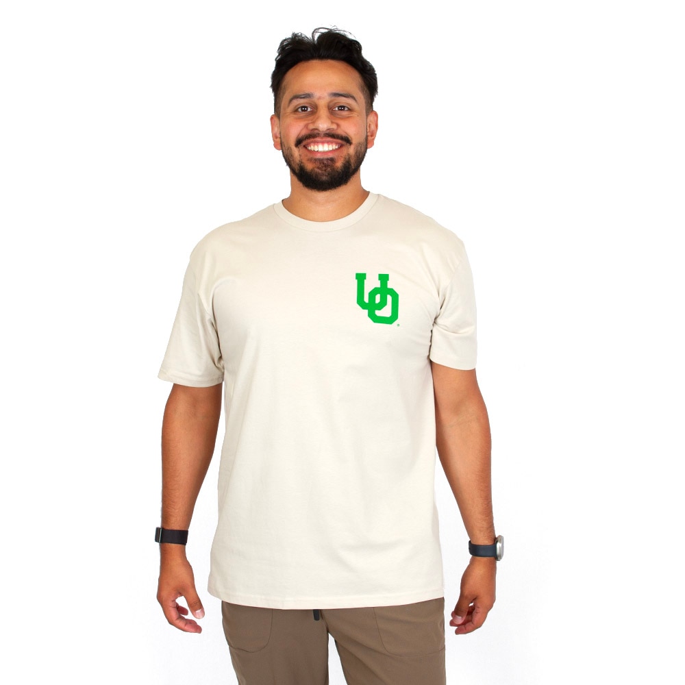 Autzen Stadium, White, Crew Neck, Cotton, Men, Unisex, Football, Uscape, Overhead, Push-ups, T-Shirt, 958415